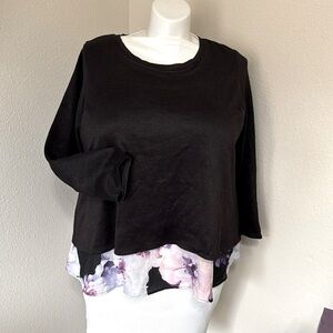 Like New Roz & Ali flower print blouse